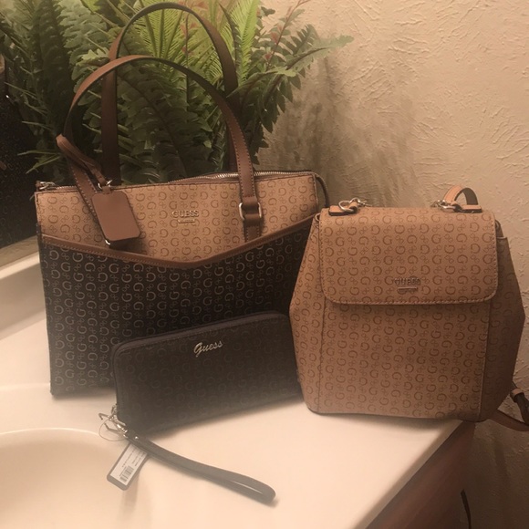 Guess Handbags - Guess light and dark brown handbag